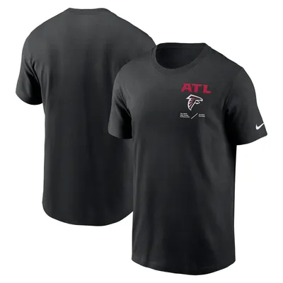 Nike Men's Atlanta Falcons Sideline Long Sleeve T-Shirt - Legend Velocity Black - S (Small)