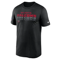 T-shirt Nike Performance noir Atlanta Falcons Sideline Legend pour homme