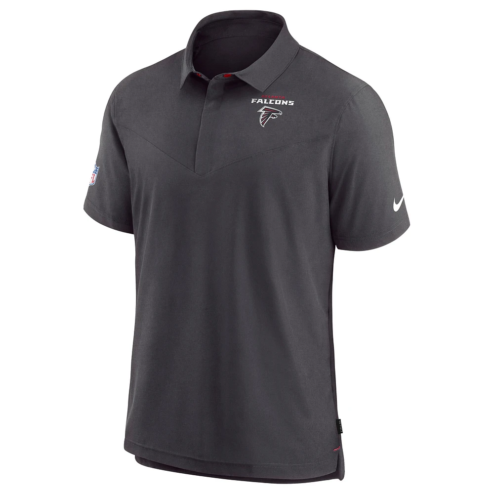 Men's Nike Black Atlanta Falcons Sideline Lockup Performance Polo