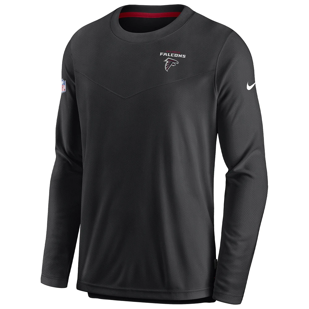 Men's Nike Black Atlanta Falcons Sideline Lockup Performance Pullover Sweatshirt