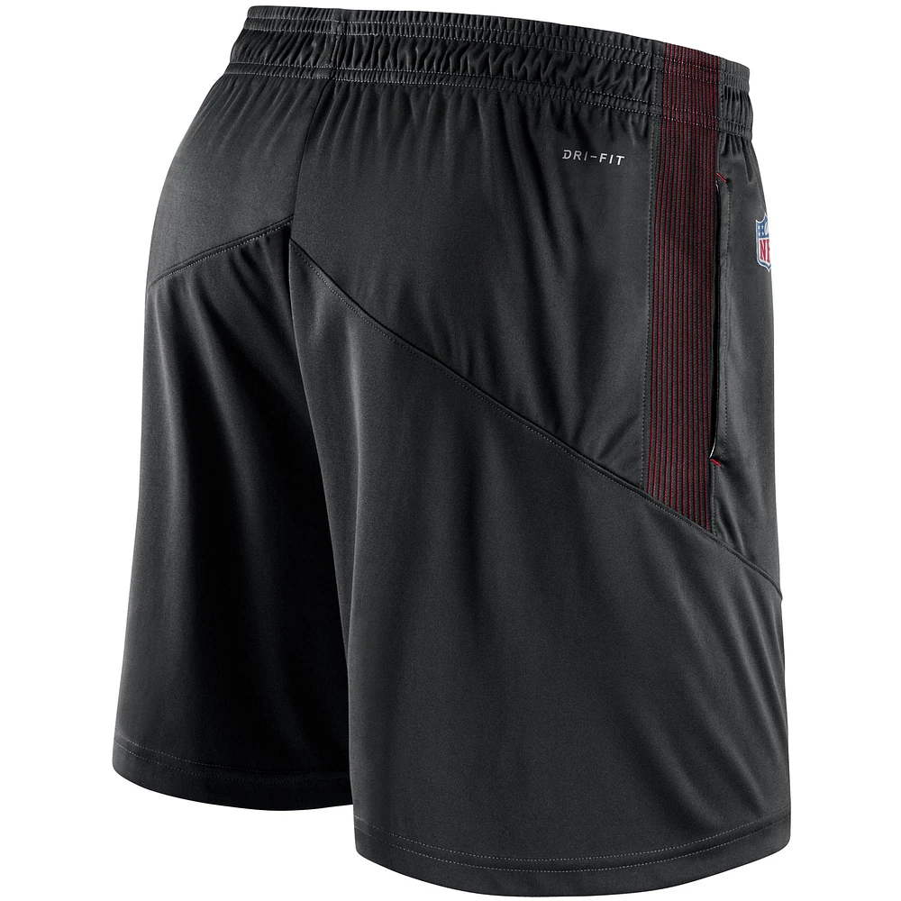 Short en maille pour homme Atlanta Falcons Sideline Performance Nike, noir