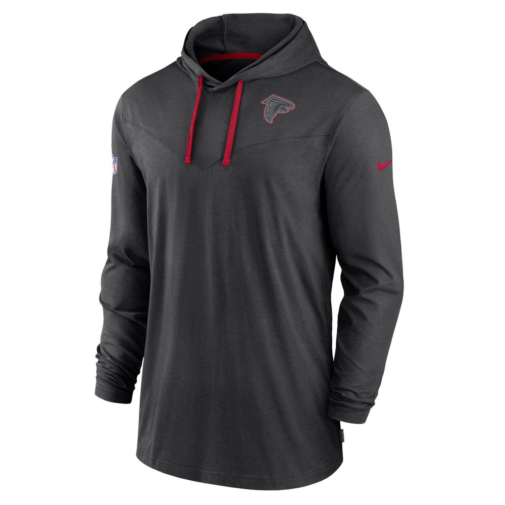 Men's Nike Black Atlanta Falcons Sideline Pop Performance Pullover Long Sleeve Hoodie T-Shirt