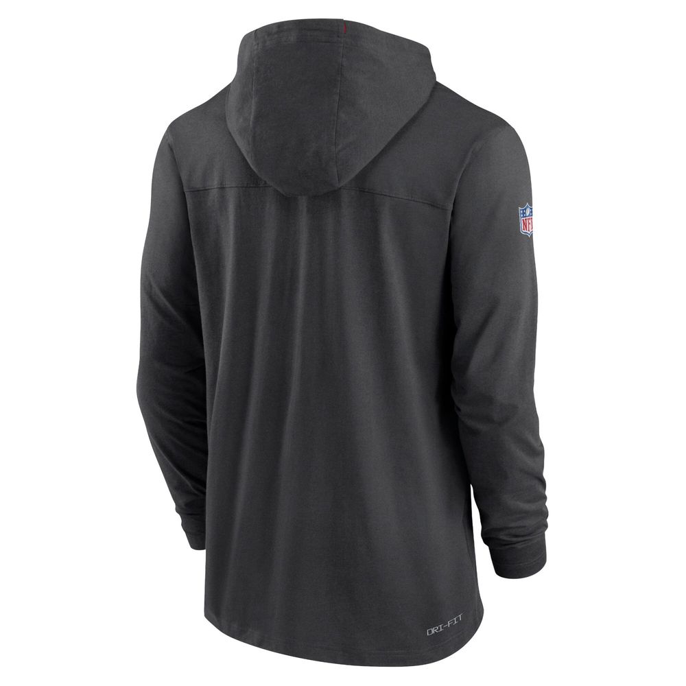 Men's Nike Black Atlanta Falcons Sideline Pop Performance Pullover Long Sleeve Hoodie T-Shirt