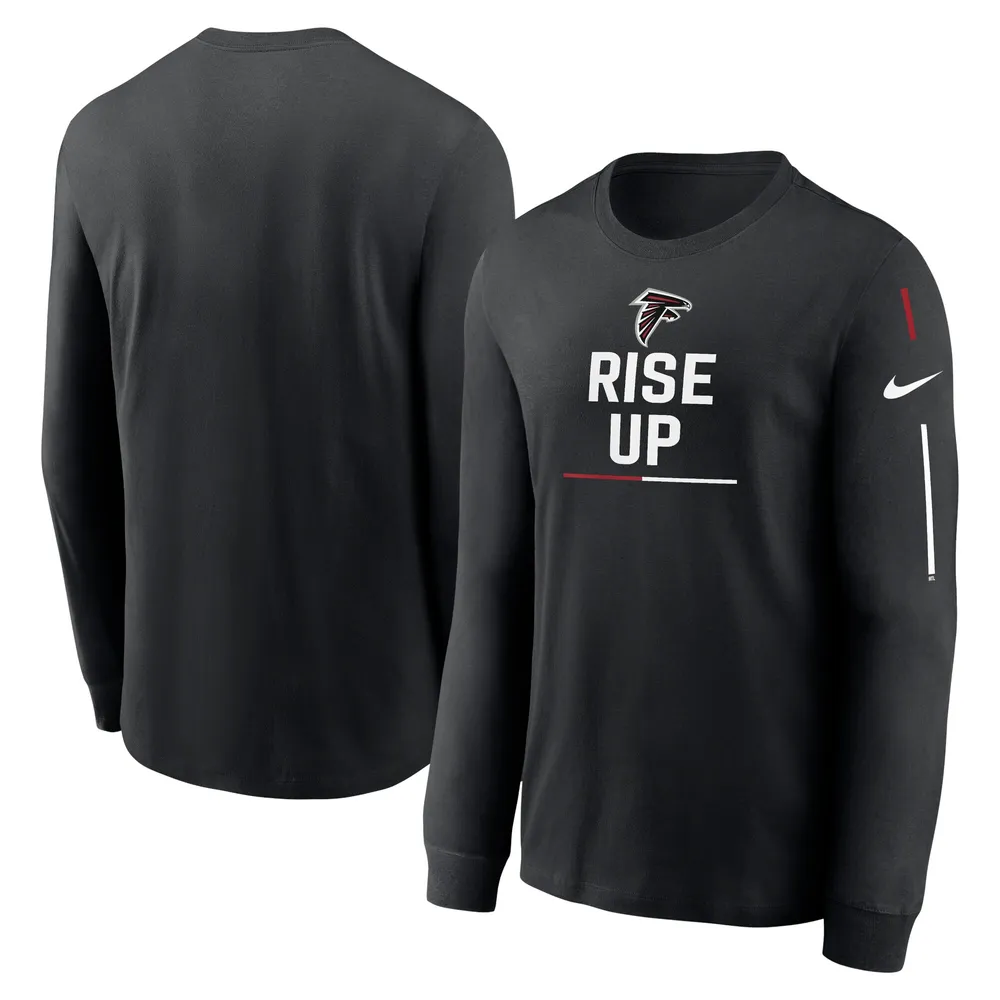 Lids Atlanta Falcons Nike Team Slogan Long Sleeve T-Shirt - Black