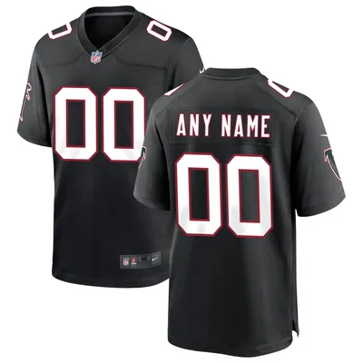 Men's Atlanta Falcons Black Throwback Custom Jersey, High Quality