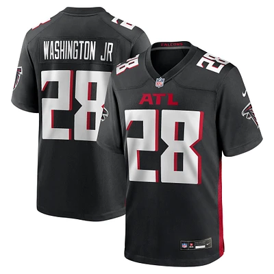 Maillot de match Nike Carlos Washington Jr. noir pour homme des Falcons d'Atlanta