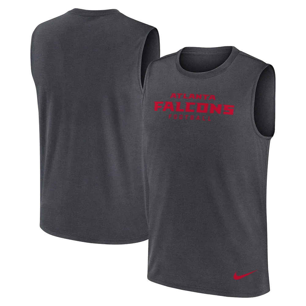 Men's Nike Charcoal Atlanta Falcons Primetime Legend Performance Muscle Tank Top