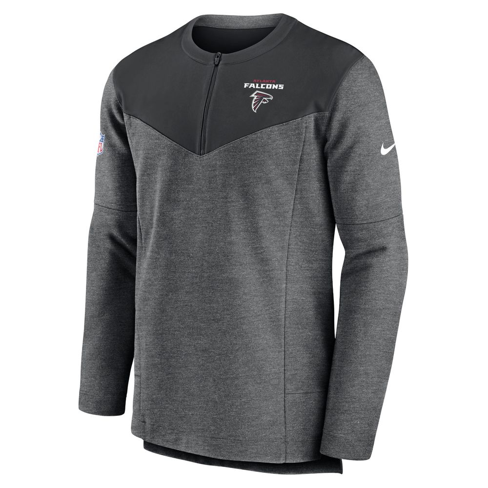 Men's Nike Charcoal Atlanta Falcons Sideline Lockup Performance Quarter-Zip Top