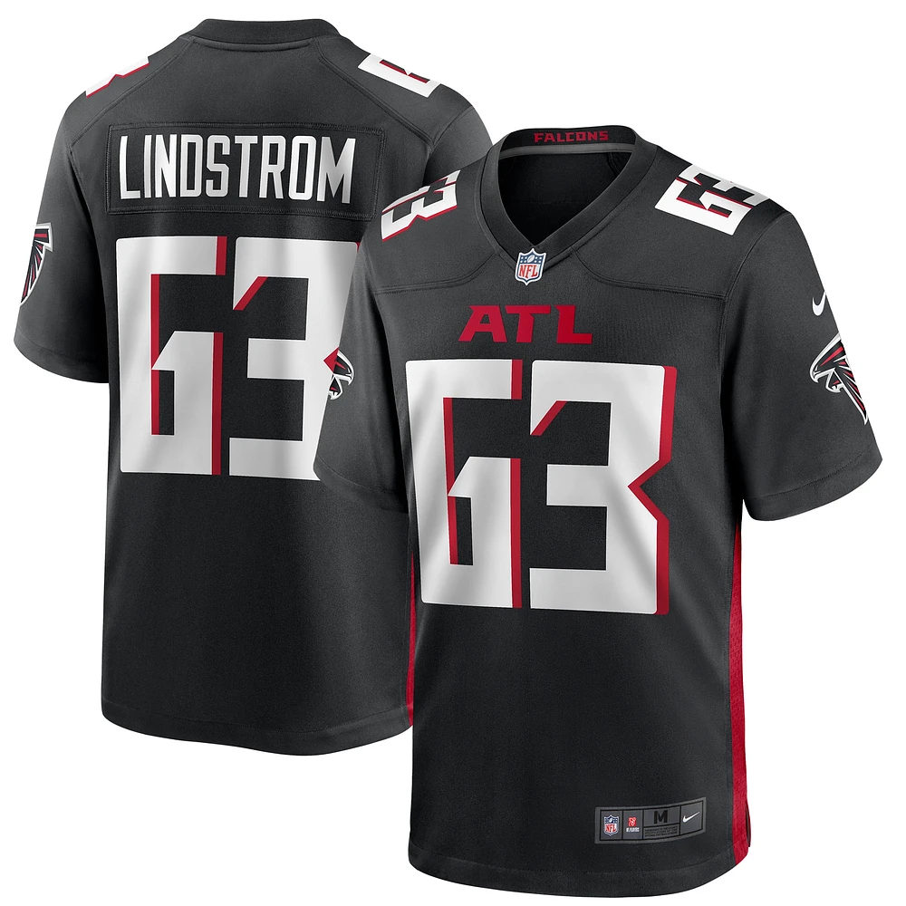 Maillot de match Atlanta Falcons Nike Chris Lindstrom pour homme noir