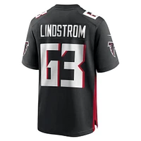 Maillot de match l'équipe Nike Chris Lindstrom des Atlanta Falcons pour homme, noir