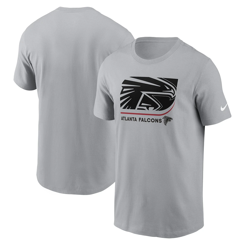 Men's Nike  Gray Atlanta Falcons Lockup Essential T-Shirt