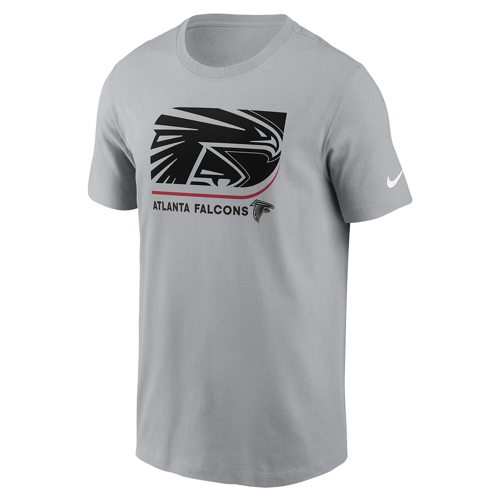 Men's Nike  Gray Atlanta Falcons Lockup Essential T-Shirt