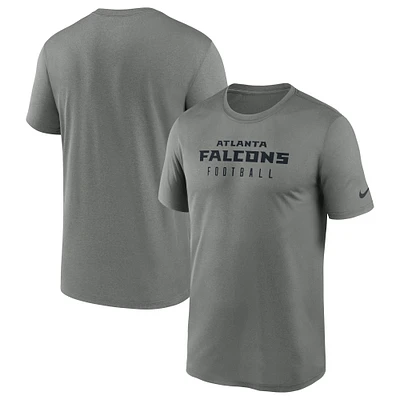 T-shirt Nike Atlanta Falcons Sideline Legend Performance pour homme, gris chiné