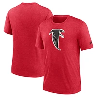 T-shirt à trois mélanges Nike Atlanta Falcons Rewind Logo pour homme, bordeaux chiné