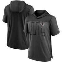 T-shirt à capuche Performance Atlanta Falcons Nike anthracite chiné/noir pour homme