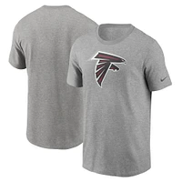 T-shirt à logo principal Atlanta Falcons Nike pour homme, gris chiné