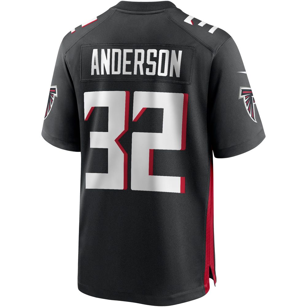 Men's Nike Jamal Anderson Black Atlanta Falcons Game Retired Player Jersey