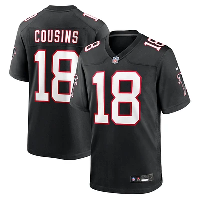 Maillot de joueur jeu alternatif des Falcons d'Atlanta Nike Kirk Cousins ​​pour homme, noir