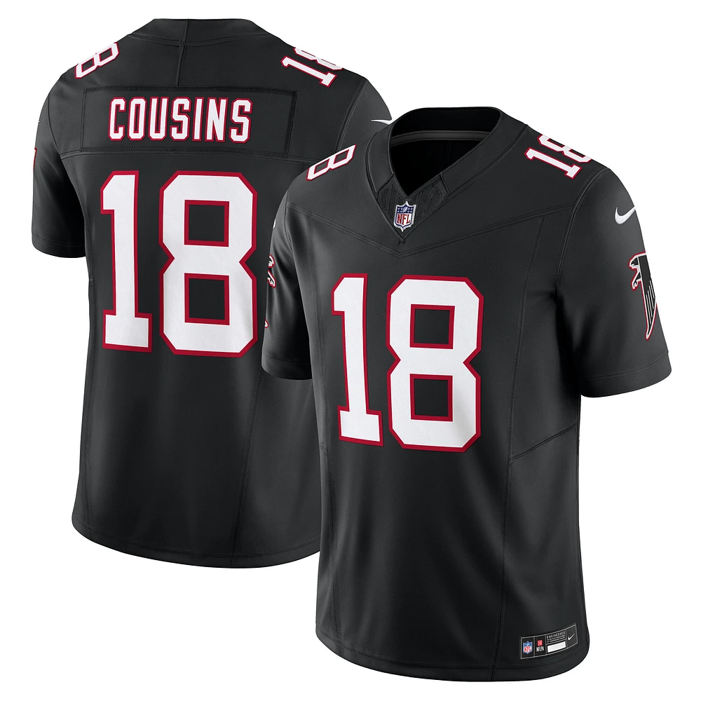 Maillot Nike Kirk Cousins noir des Falcons d'Atlanta Vapor F.U.S.E. Limited pour homme
