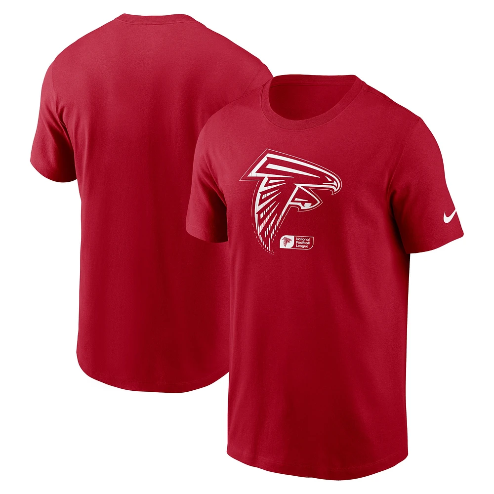 T-shirt essentiel Nike rouge Atlanta Falcons Faded pour homme