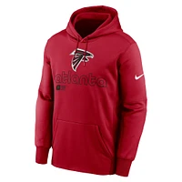 Sweat à capuche Nike Atlanta Falcons Performance pour homme, rouge