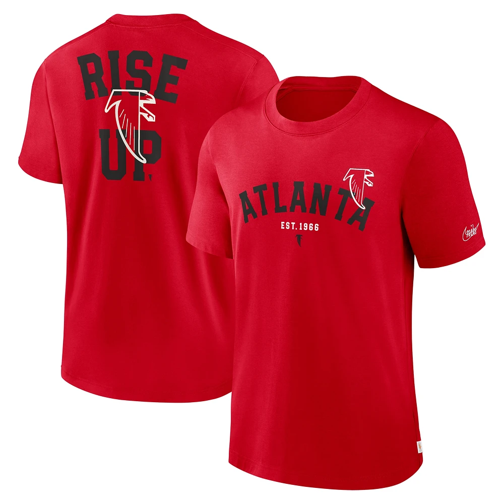 Men's Nike  Red Atlanta Falcons Rewind Slogan T-Shirt