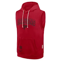 Sweat à capuche sans manches Nike rouge Atlanta Falcons Sideline Performance pour homme