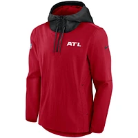 Veste pour homme Nike Atlanta Falcons Sideline Player Quarter-Zip rouge