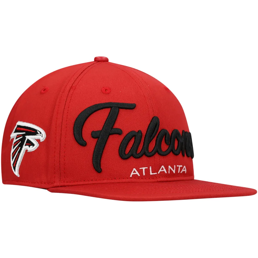 Lids Atlanta Falcons Pro Standard Script Wordmark Snapback Hat - Red