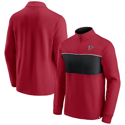 Men's Red/Black Atlanta Falcons Block Party Quarter-Zip Jacket