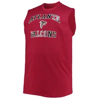 Débardeur rouge Big & Tall Muscle des Falcons d'Atlanta pour hommes