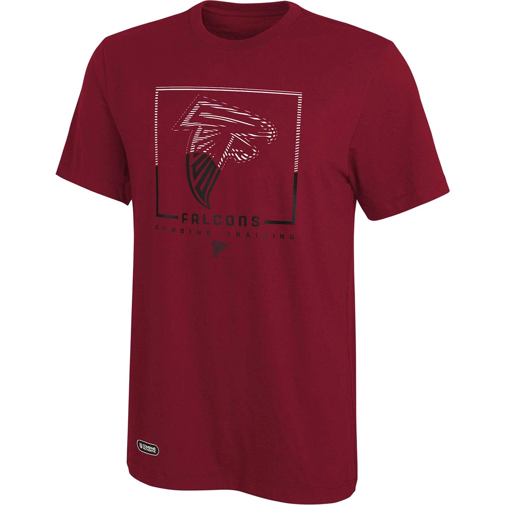 T-shirt rouge Atlanta Falcons Combine Authentic Clutch pour homme