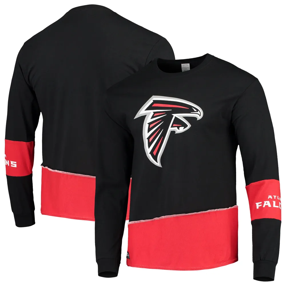 Lids Atlanta Falcons Refried Apparel Sustainable Upcycled Angle Long Sleeve  T-Shirt - Black/Red