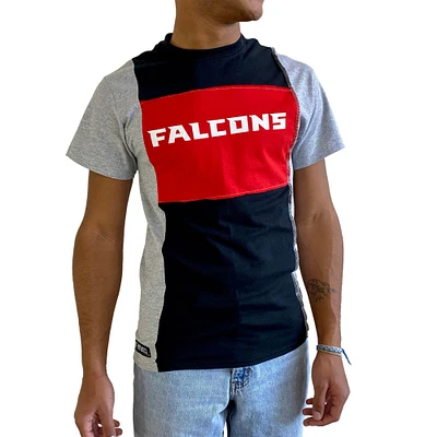 Men's Refried Apparel Heather Black Atlanta Falcons Sustainable Split T-Shirt