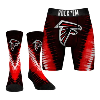 Atlanta Falcons Rock Em Socks V Tie-Dye Underwear and Crew Combo Pack