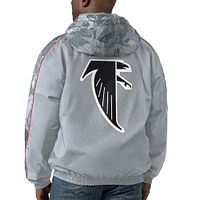 Veste entièrement zippée Starter Grey Atlanta Falcons Thursday Night Gridiron Throwback pour hommes