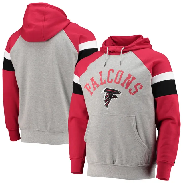 Men's Starter Heathered Gray/Red New England Patriots Extreme Fireballer  Pullover Hoodie