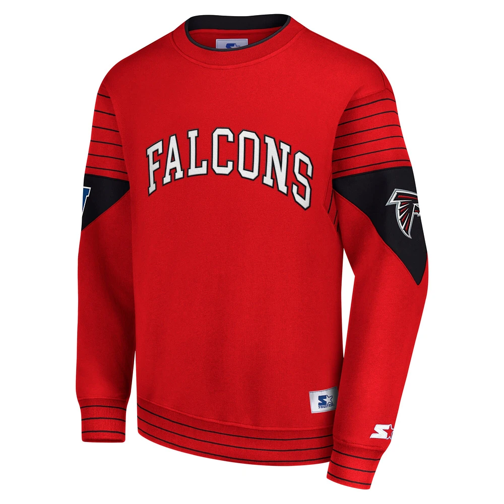 Sweat-shirt à capuche Starter Red Atlanta Falcons Face-Off pour hommes