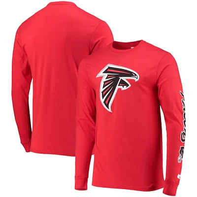 T-shirt à manches longues Starter Red Atlanta Falcons pour homme