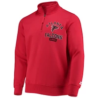 Veste pour homme Starter Red Atlanta Falcons Heisman à quart de zip