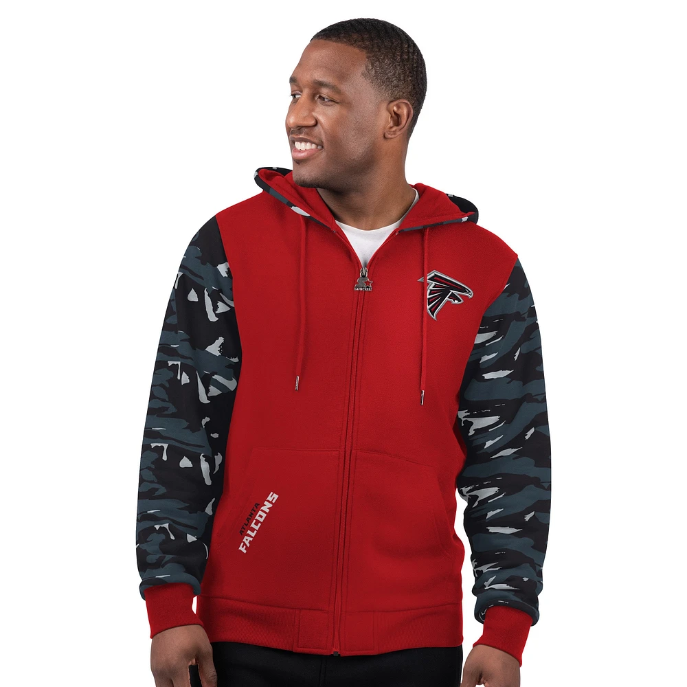 Sweat à capuche entièrement zippé rouge Atlanta Falcons Thursday Night Gridiron pour homme