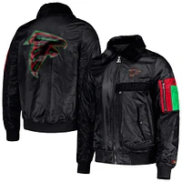 Veste en satin entièrement zippée pour homme Starter x Ty Mopkins Atlanta Falcons Black History Month