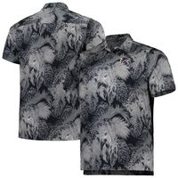 Men's Tommy Bahama Black Atlanta Falcons Big & Tall Coast Luminescent Fronds Camp IslandZone Button-Up Shirt