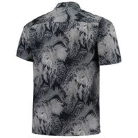 Men's Tommy Bahama Black Atlanta Falcons Big & Tall Coast Luminescent Fronds Camp IslandZone Button-Up Shirt