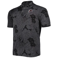 Men's Tommy Bahama Black Atlanta Falcons Big & Tall Miramar Blooms Polo