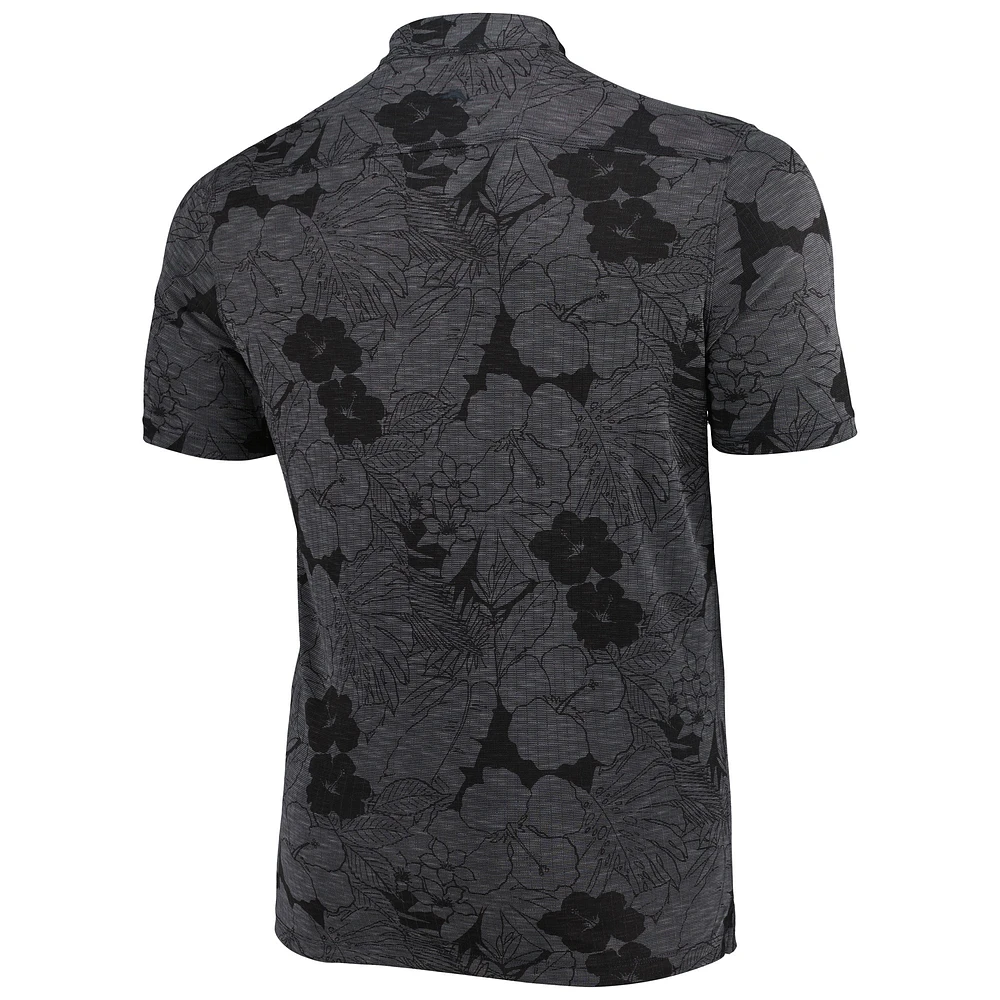 Men's Tommy Bahama Black Atlanta Falcons Big & Tall Miramar Blooms Polo