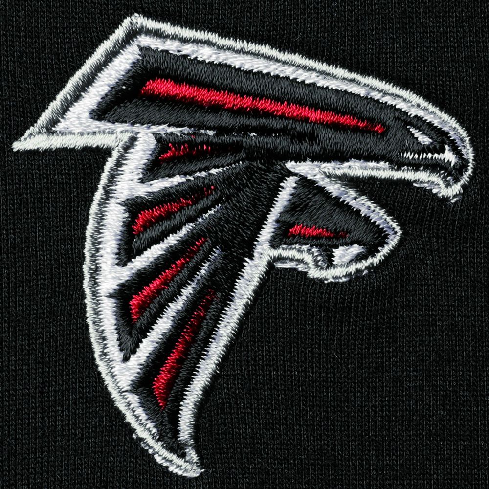 Men's Tommy Bahama Black Atlanta Falcons Goal Keeper Raglan Half-Zip Jacket