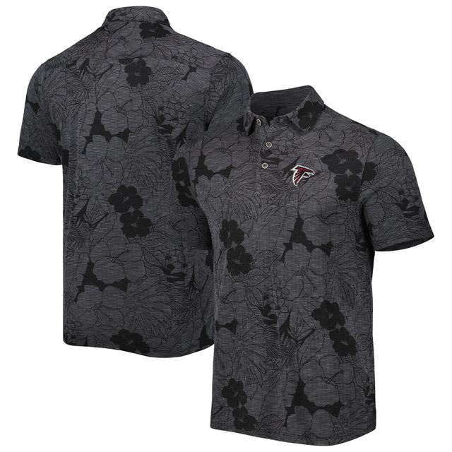 Polo Tommy Bahama Atlanta Falcons Miramar Blooms noir pour homme