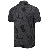 Men's Tommy Bahama Black Atlanta Falcons Miramar Blooms Polo