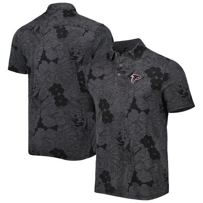 Men's Tommy Bahama Black Atlanta Falcons Miramar Blooms Polo